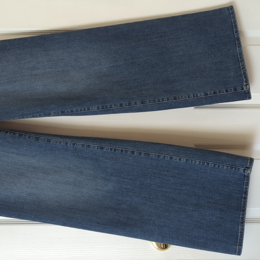Frame Slim Palazzo Disarm Medium Wash High Waisted Wide Straight Leg Jeans 28 - Picture 3 of 15